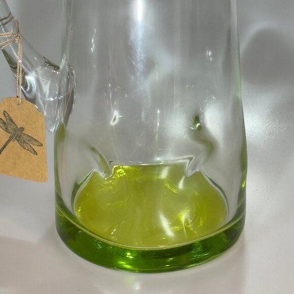 PartyLite Handmade Casa Glass Pitcher & Margarita Glass Set With Colorful Bases - Picture 12 of 16